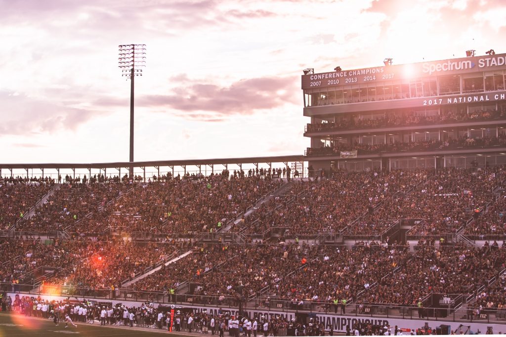 Bleachers image at UCF football game
